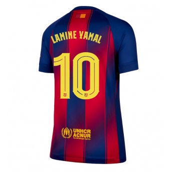 Billige Fotballdrakt Barcelona Lamine Yamal #10 Replika Hjemmedrakt Dame 2025-26 Kortermet